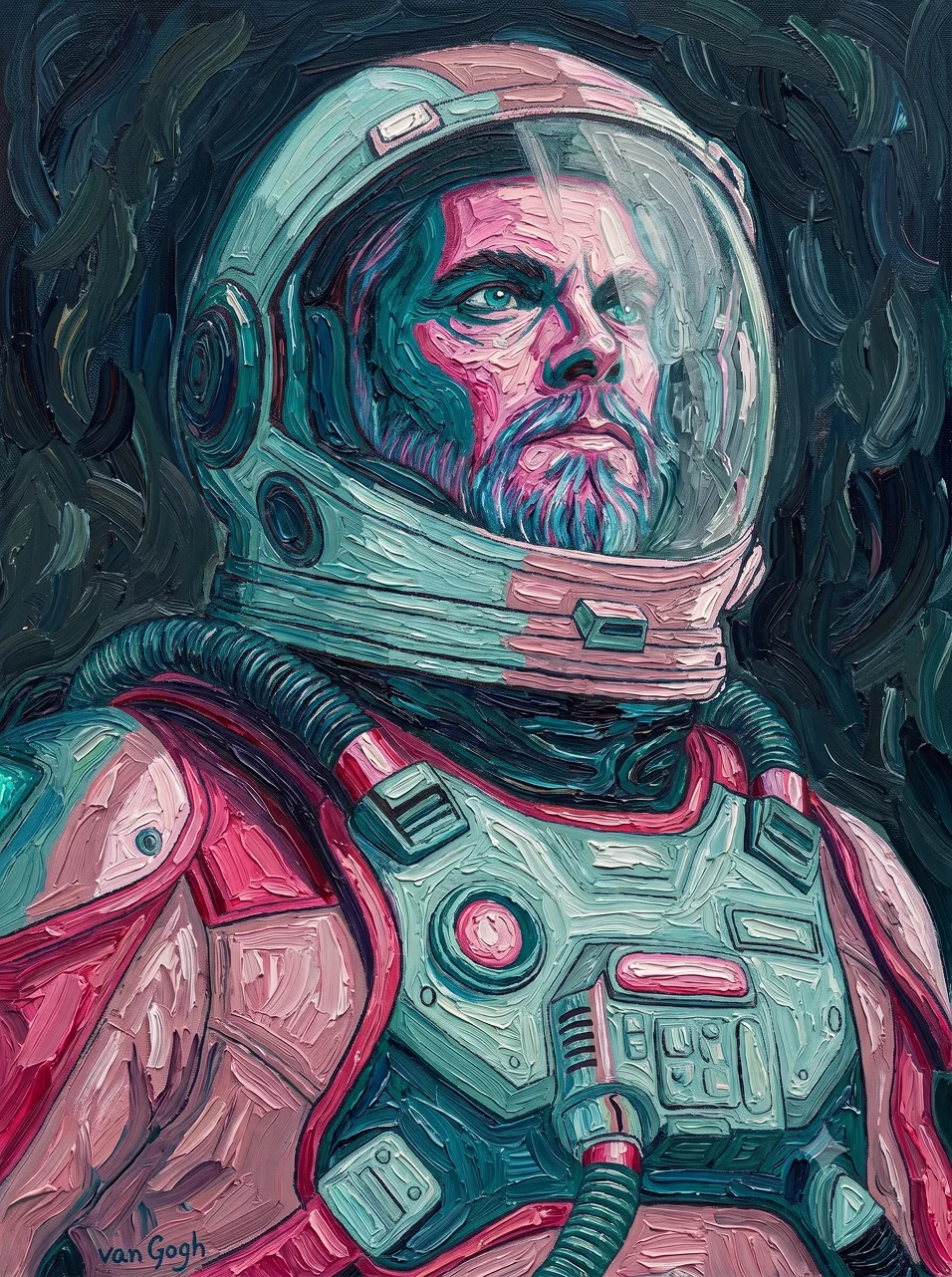 Self-portrait of Joshua Buckwalter as an astronaut